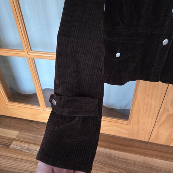 Women's Willi Smith Brown Corduroy Blazer Jacket Sports Coat Top Size 4/S [162] - Picture 4 of 6